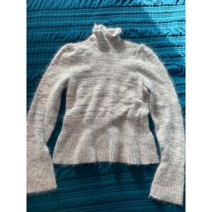 Armani Exchange Women Sweater Turtleneck Fuzzy Knit Pullover Size L